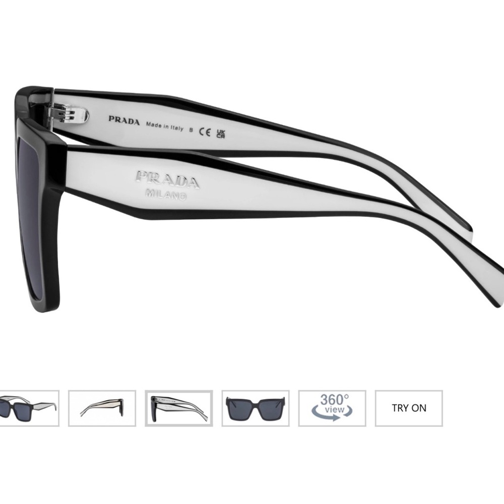 Prada Black and Gray Sunglasses - Picture 3 of 4